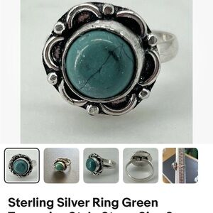 Vintage Silver Ring with Turquoise Stone